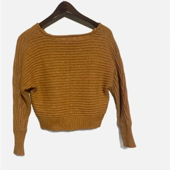 Sincerely Jules Women’s Mustard Yellow Ribbed Sweater - Picture 2 of 4